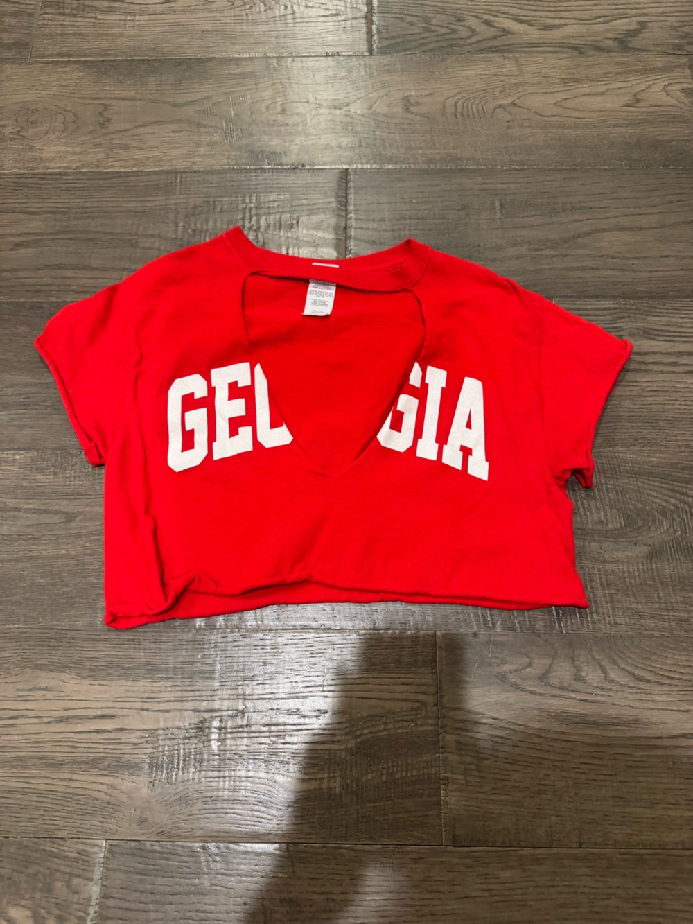 UGA Custom Cut Out Crop Top